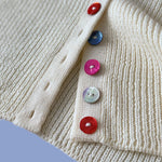 Load image into Gallery viewer, Versatile Ecru Turtleneck Sweater with Mother-of-Pearl Buttons
