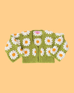 Cardigan in lana Colossal Daisies