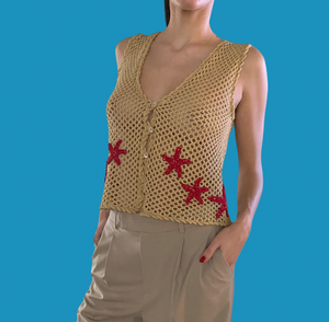 Starfish openwork vest