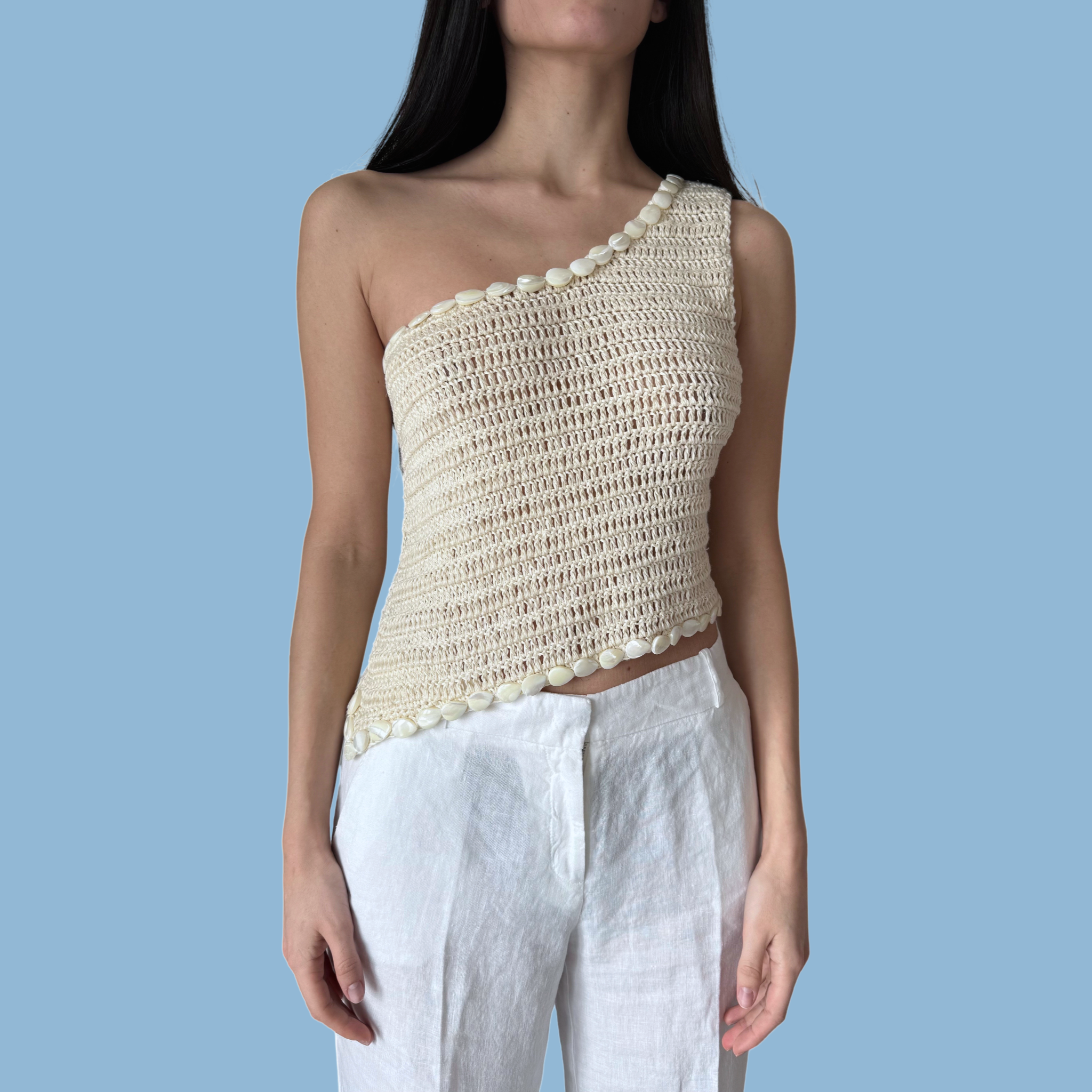 Top Asimmetrico Venere - Crema
