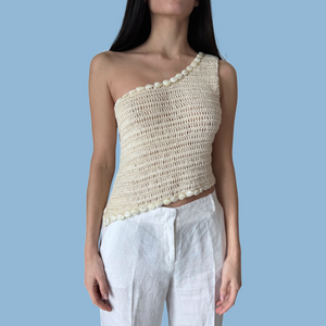 Top Asimmetrico Venere - Crema