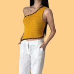 Carica l&#39;immagine nel visualizzatore di Gallery, Top Asimmetrico Venere - Giallo senape
