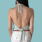 Load image into Gallery viewer, Mermaid halter top - Light blue
