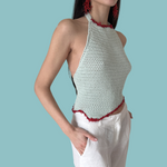 Load image into Gallery viewer, Mermaid halter top - Light blue
