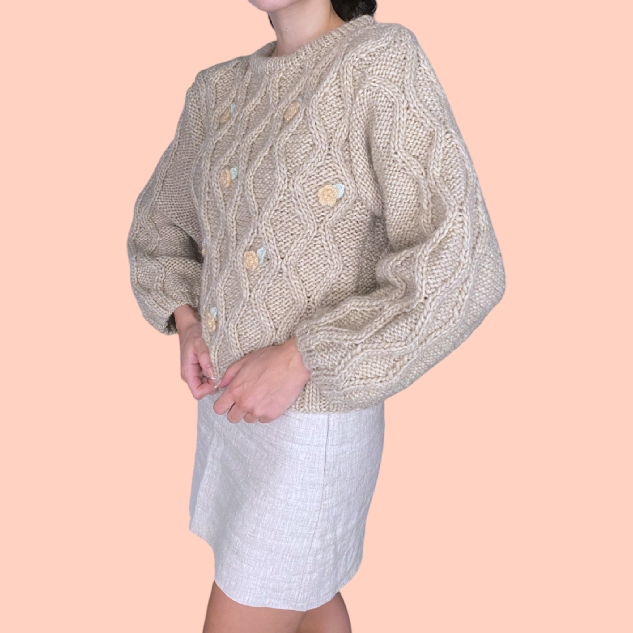 Flowers and Lozenge sweater