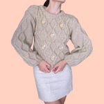 Load image into Gallery viewer, Flowers and Lozenge sweater

