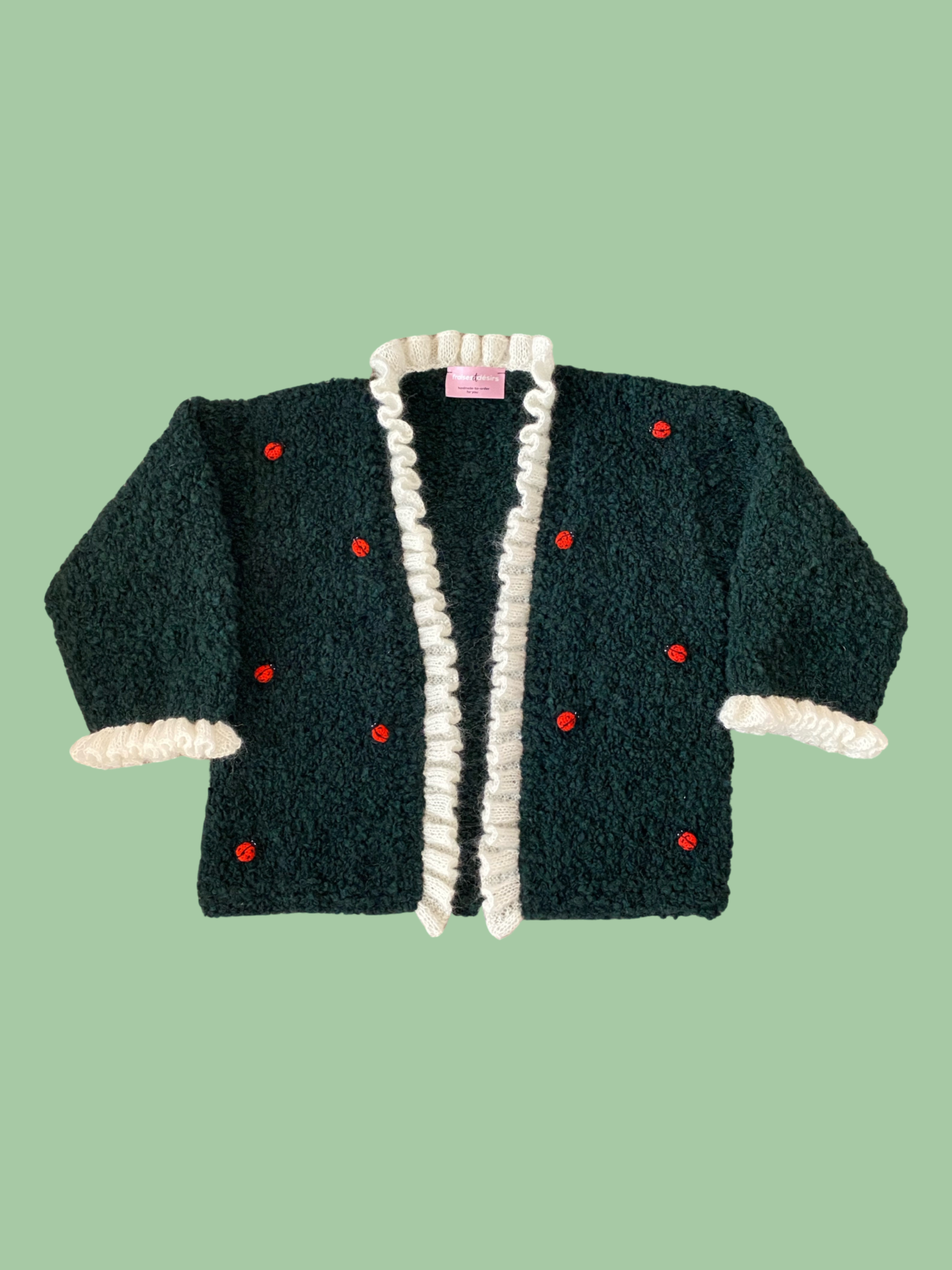 Bouclé Cardigan Ladybug