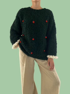 Boucle' Sweater Ladybug