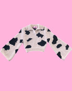 Load image into Gallery viewer, Holy Cow hand-knitted sweater
