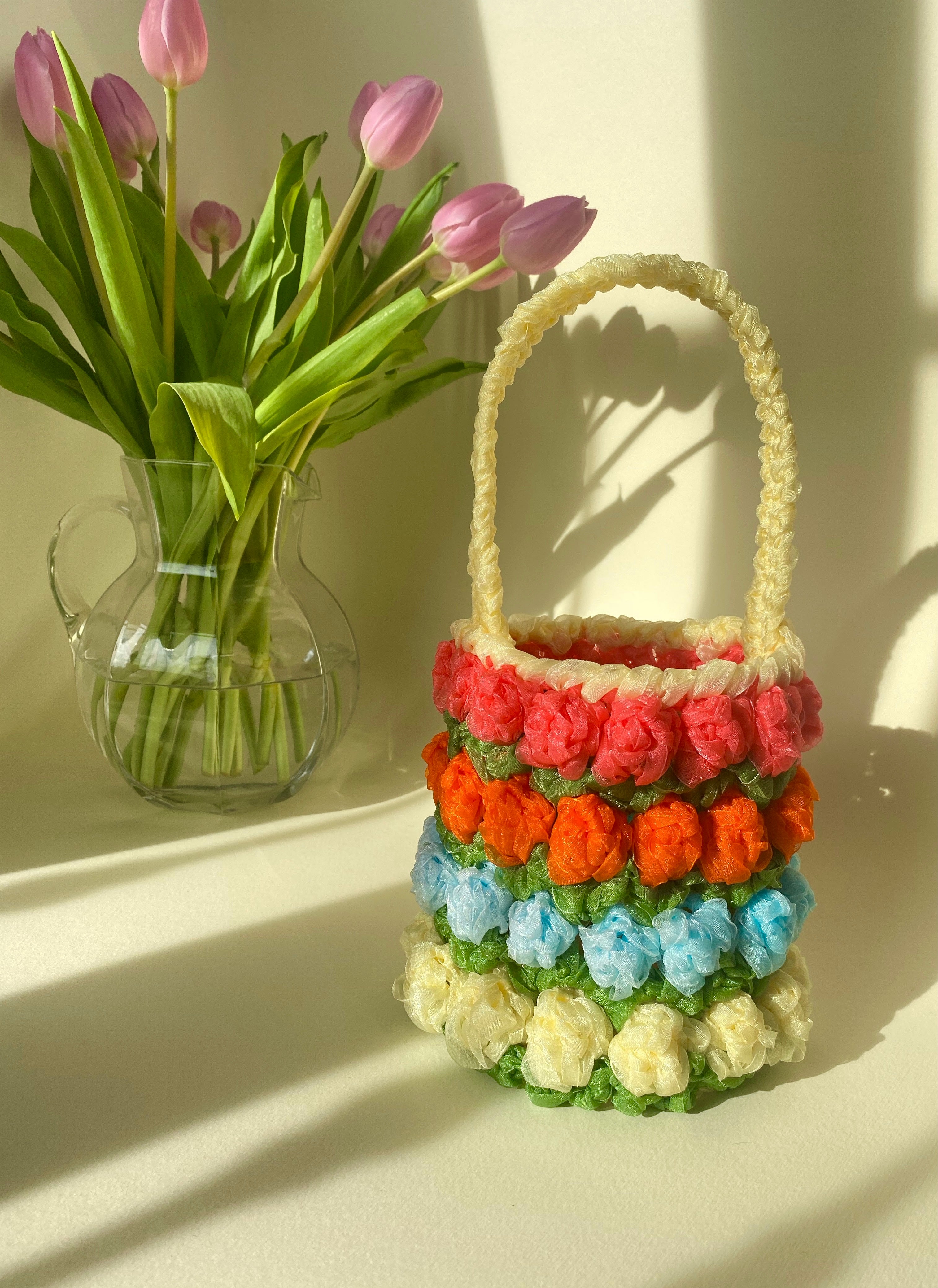 Borsa a secchiello Oh My Tulips