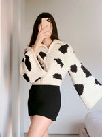 Load image into Gallery viewer, Holy Cow hand-knitted sweater
