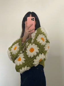Cardigan in lana Colossal Daisies
