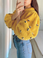 Load image into Gallery viewer, Save The Bees hand-knitted sweater
