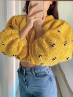 Load image into Gallery viewer, Save The Bees hand-knitted sweater
