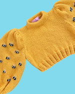 Load image into Gallery viewer, Save The Bees hand-knitted sweater
